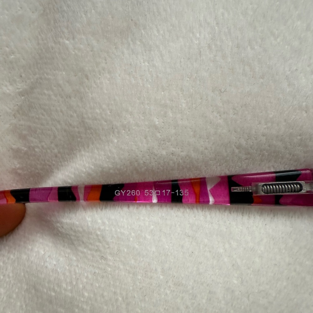 Pink Patterned Eyeglasses - Picture 9 of 15